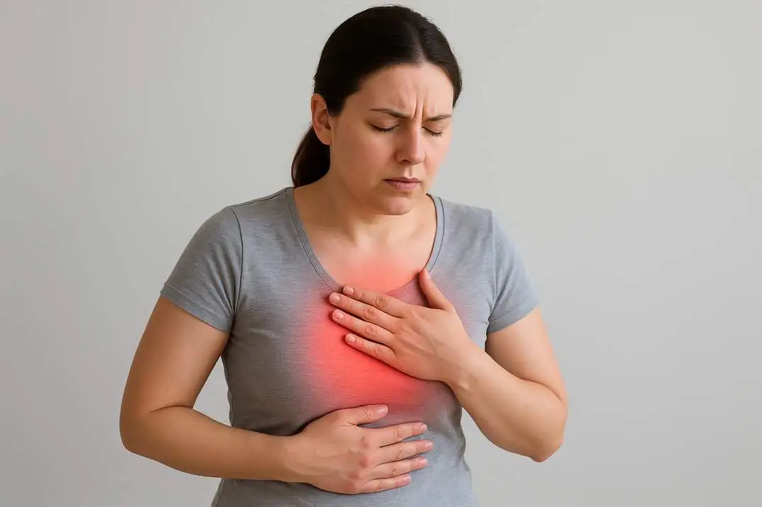 Where is Hiatal Hernia Pain Located on a Woman?